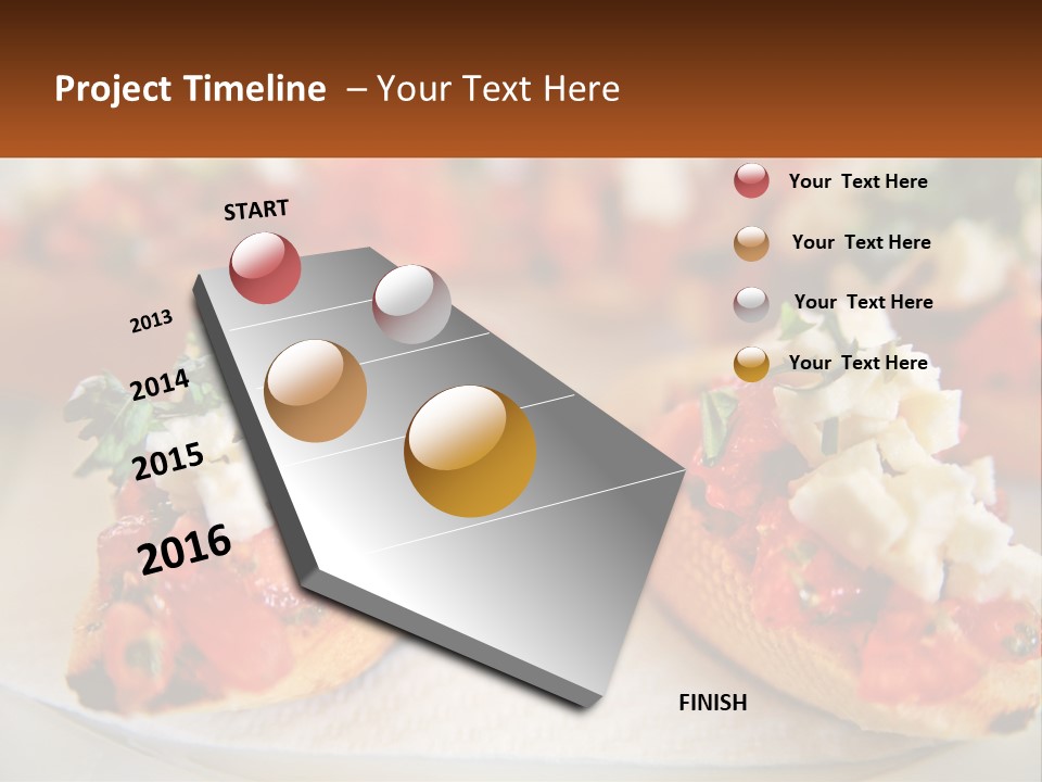 A Close Up Of A Plate Of Food On A Table PowerPoint Template