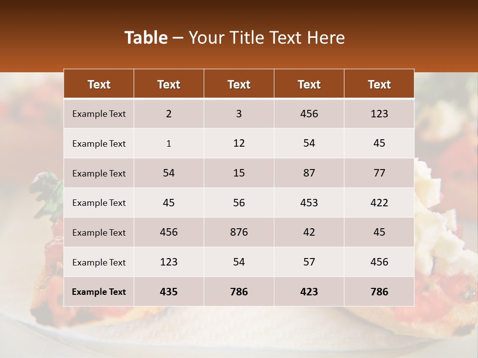 A Close Up Of A Plate Of Food On A Table PowerPoint Template