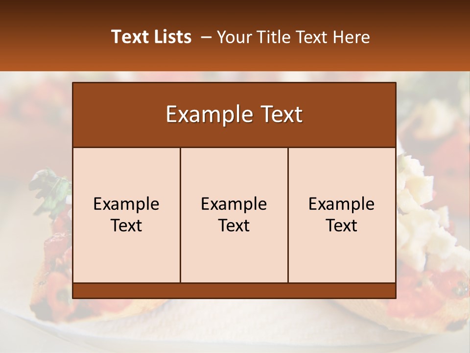 A Close Up Of A Plate Of Food On A Table PowerPoint Template