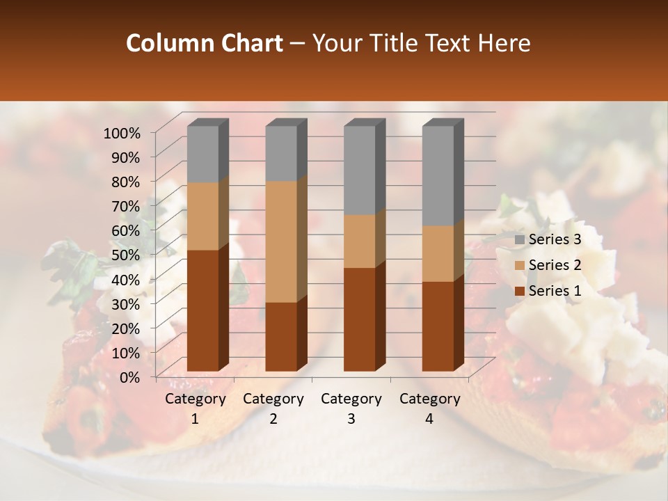 A Close Up Of A Plate Of Food On A Table PowerPoint Template