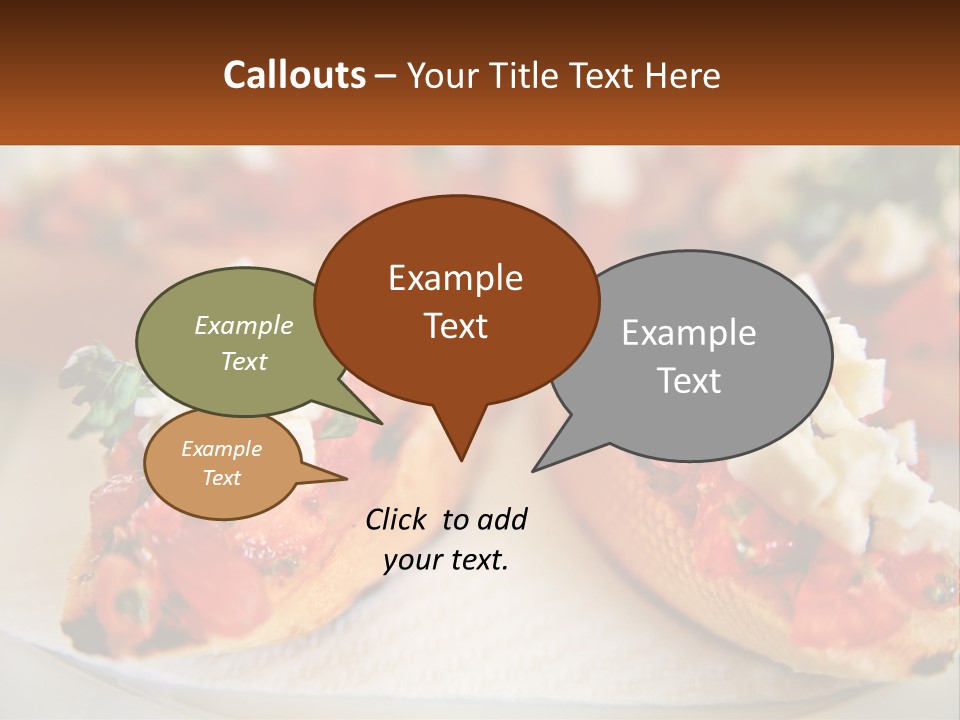 A Close Up Of A Plate Of Food On A Table PowerPoint Template