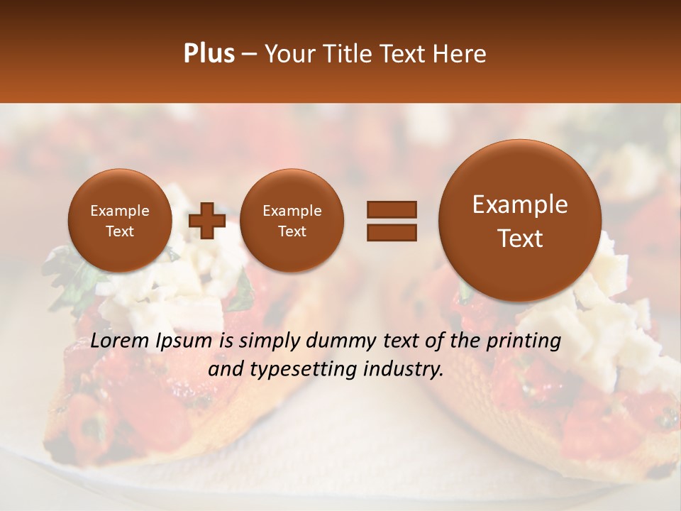 A Close Up Of A Plate Of Food On A Table PowerPoint Template