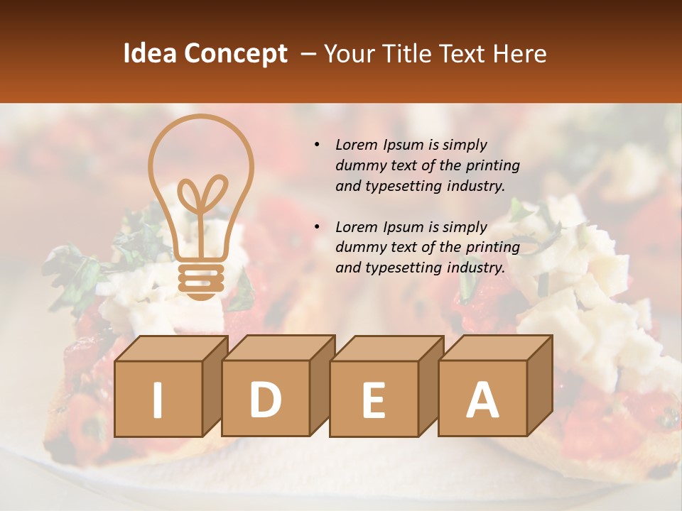 A Close Up Of A Plate Of Food On A Table PowerPoint Template