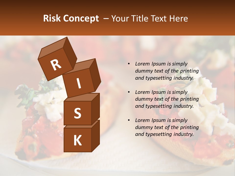 A Close Up Of A Plate Of Food On A Table PowerPoint Template