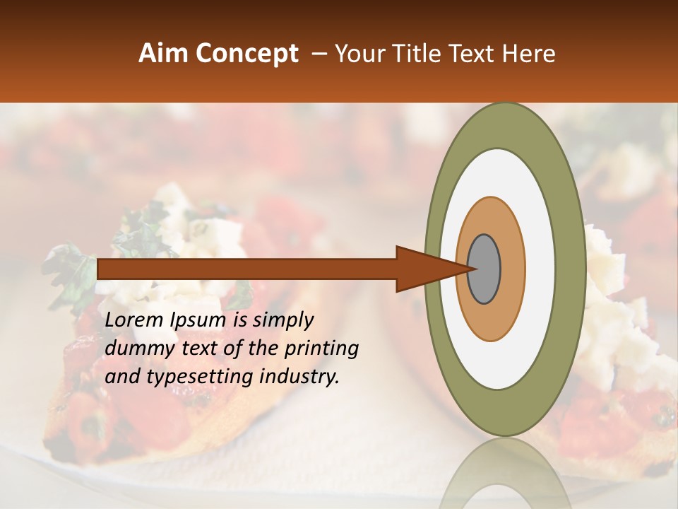 A Close Up Of A Plate Of Food On A Table PowerPoint Template