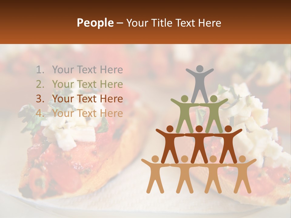 A Close Up Of A Plate Of Food On A Table PowerPoint Template