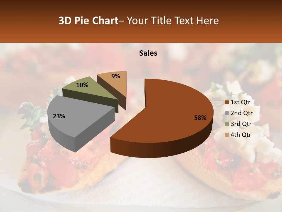 A Close Up Of A Plate Of Food On A Table PowerPoint Template