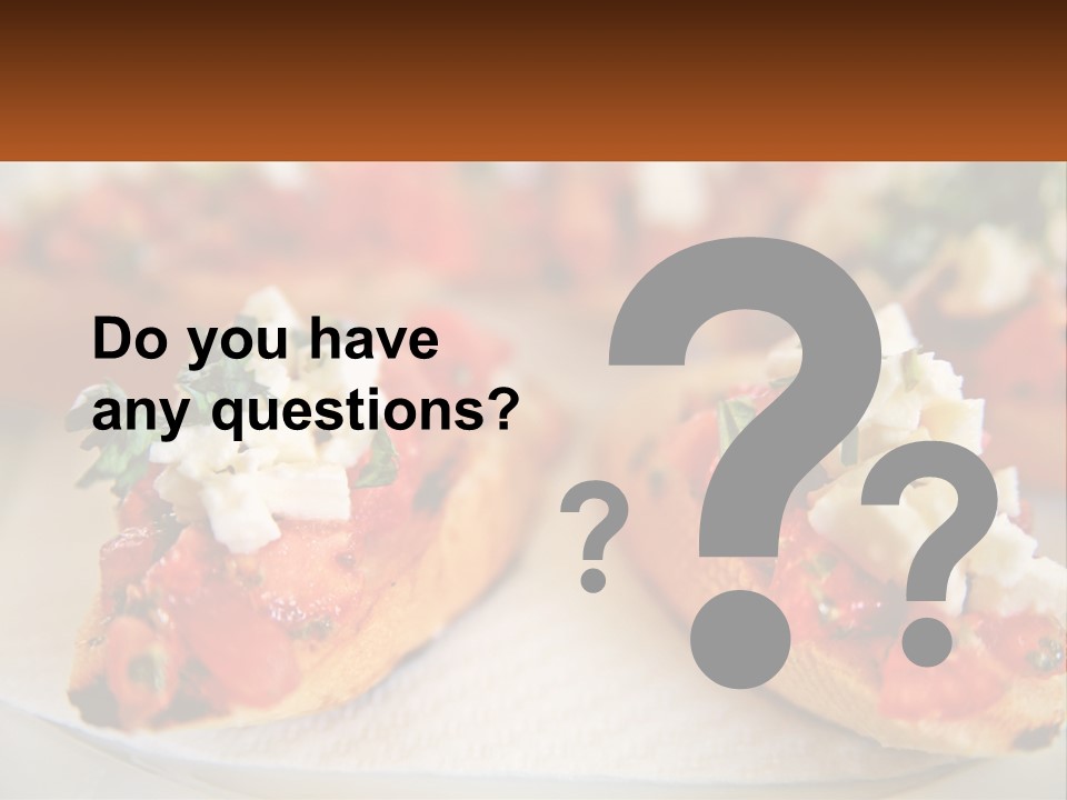 A Close Up Of A Plate Of Food On A Table PowerPoint Template