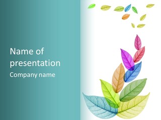 A Colorful Leaf Powerpoint Presentation PowerPoint Template