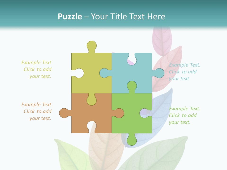 A Colorful Leaf Powerpoint Presentation PowerPoint Template