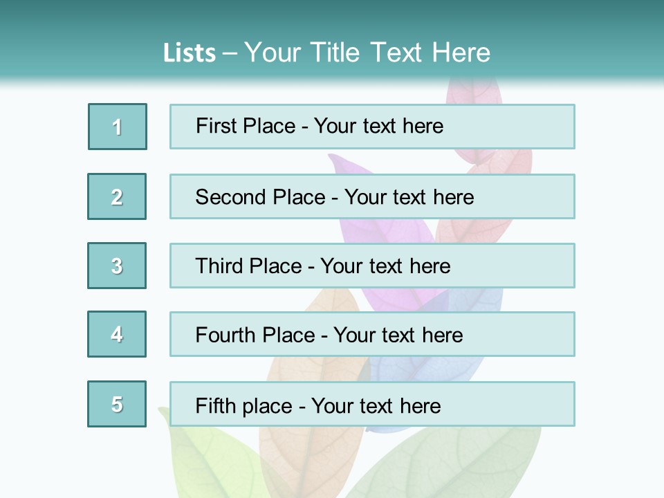 A Colorful Leaf Powerpoint Presentation PowerPoint Template