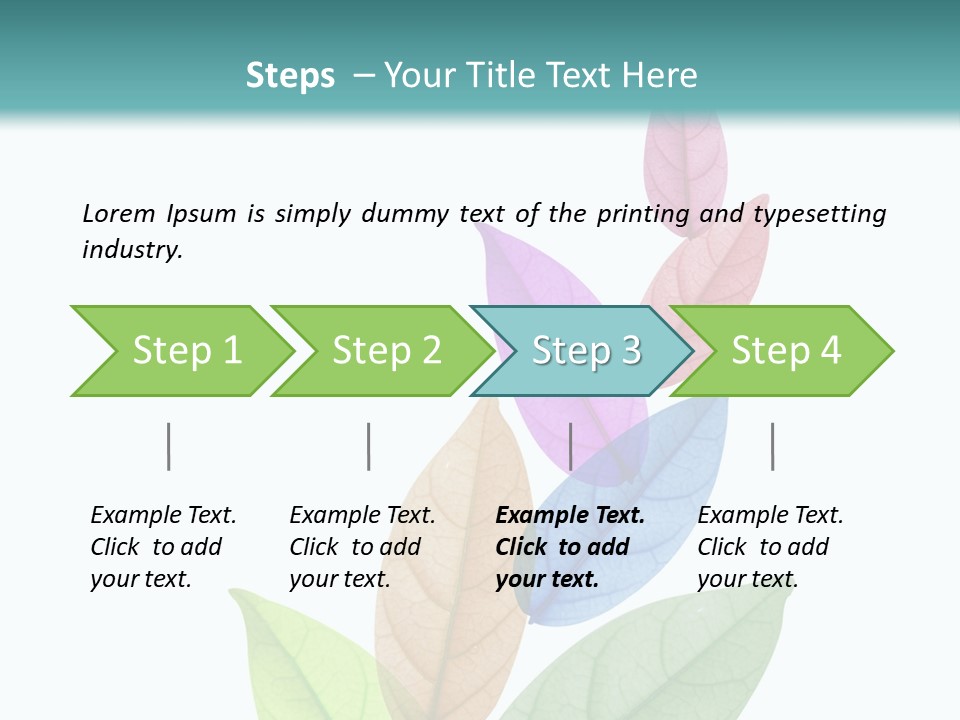 A Colorful Leaf Powerpoint Presentation PowerPoint Template