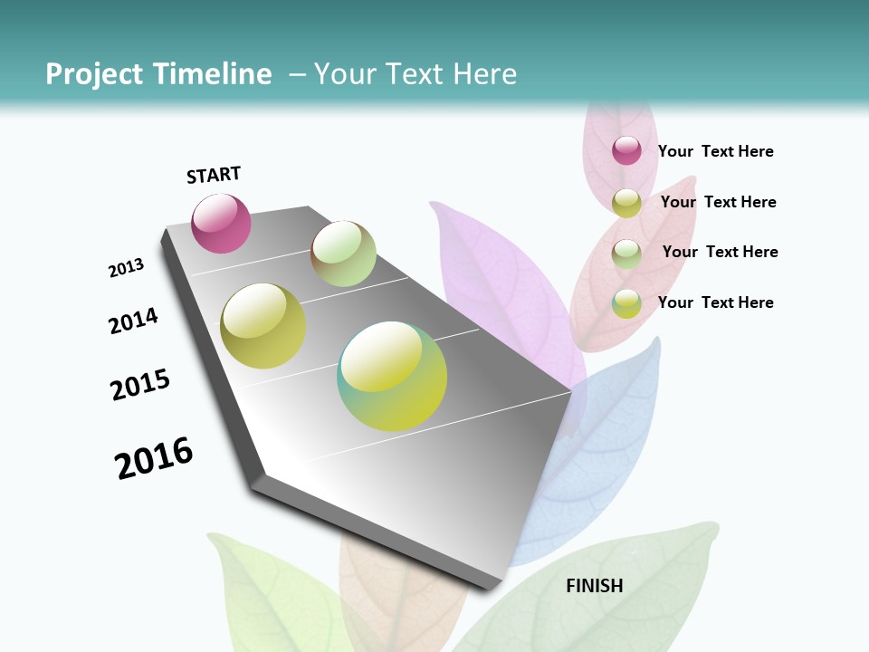 A Colorful Leaf Powerpoint Presentation PowerPoint Template