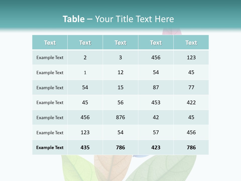 A Colorful Leaf Powerpoint Presentation PowerPoint Template