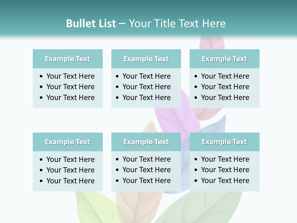 A Colorful Leaf Powerpoint Presentation PowerPoint Template