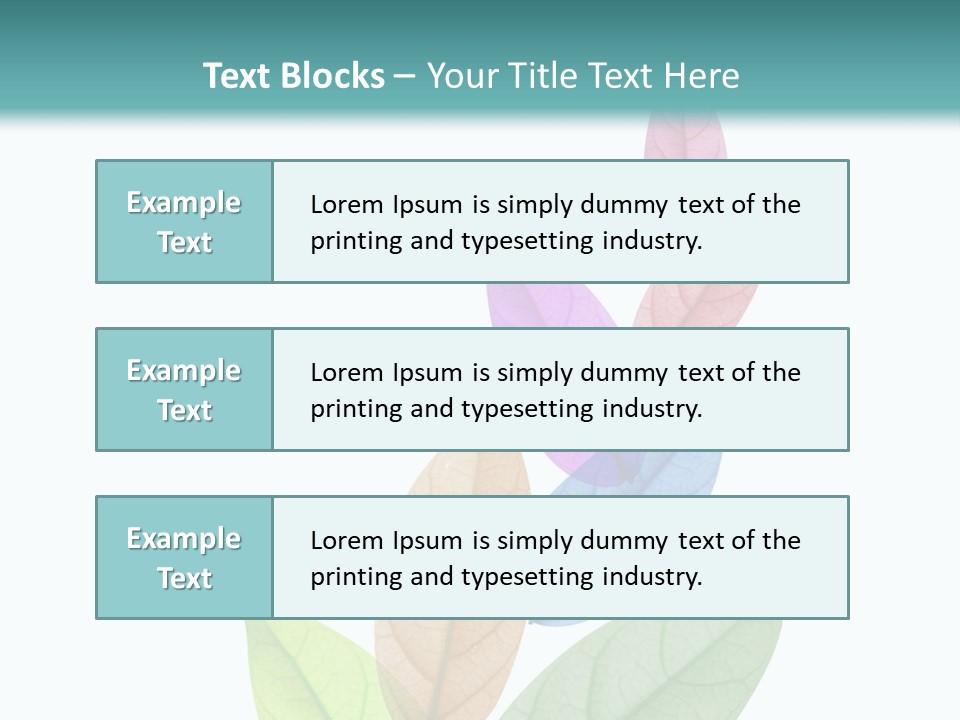 A Colorful Leaf Powerpoint Presentation PowerPoint Template
