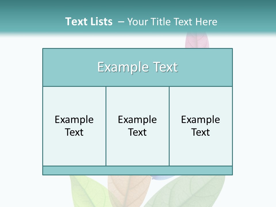 A Colorful Leaf Powerpoint Presentation PowerPoint Template