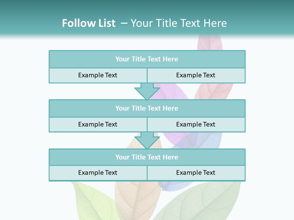 A Colorful Leaf Powerpoint Presentation PowerPoint Template