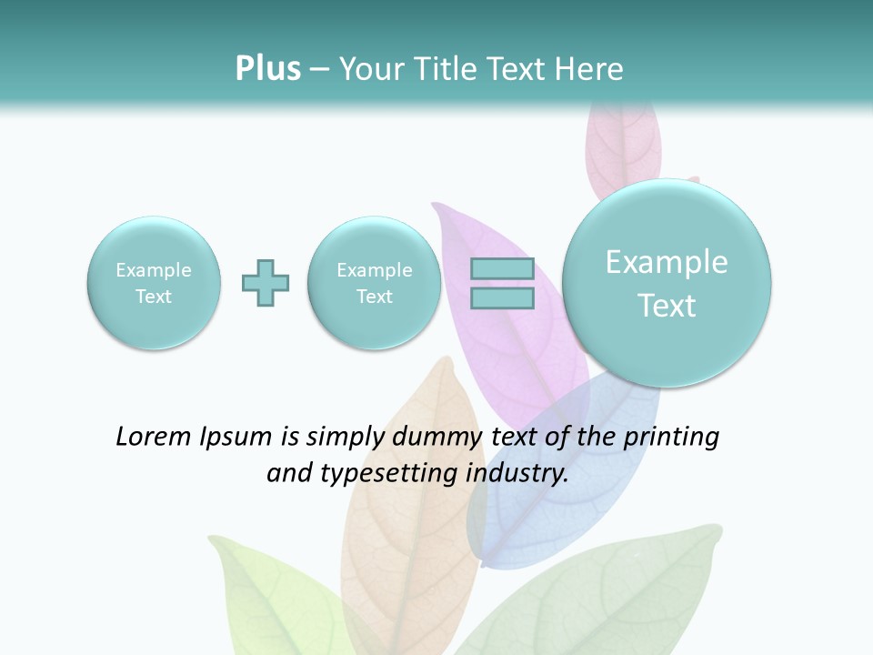 A Colorful Leaf Powerpoint Presentation PowerPoint Template