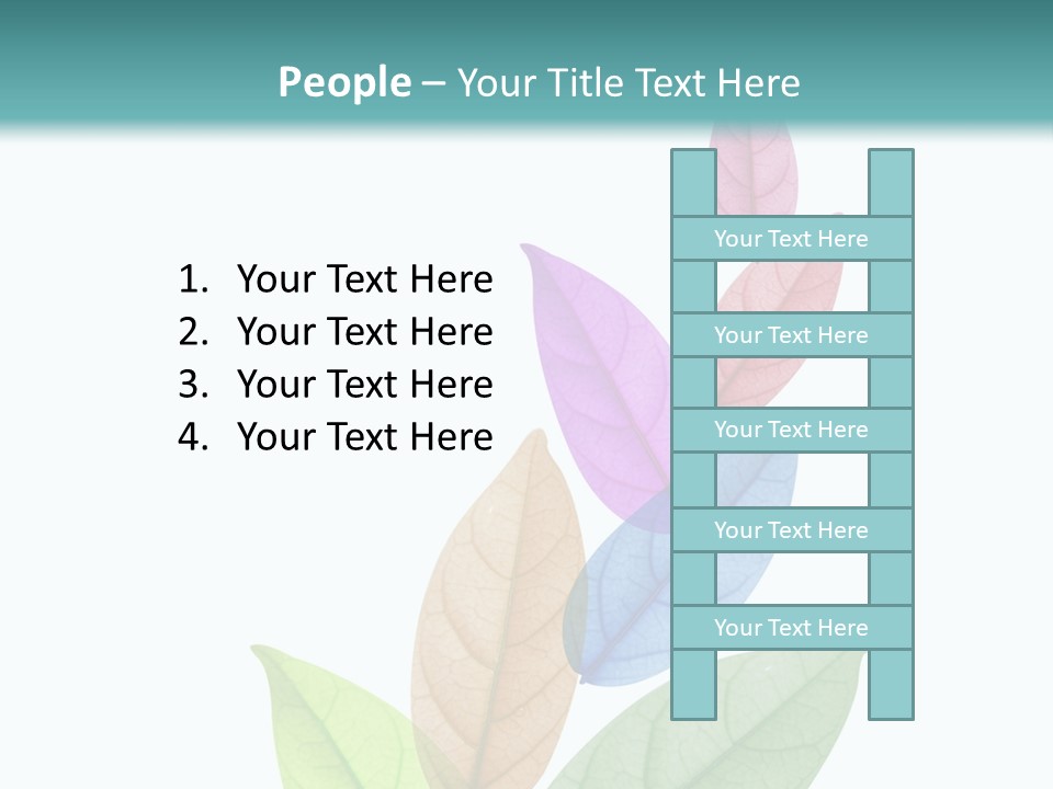 A Colorful Leaf Powerpoint Presentation PowerPoint Template