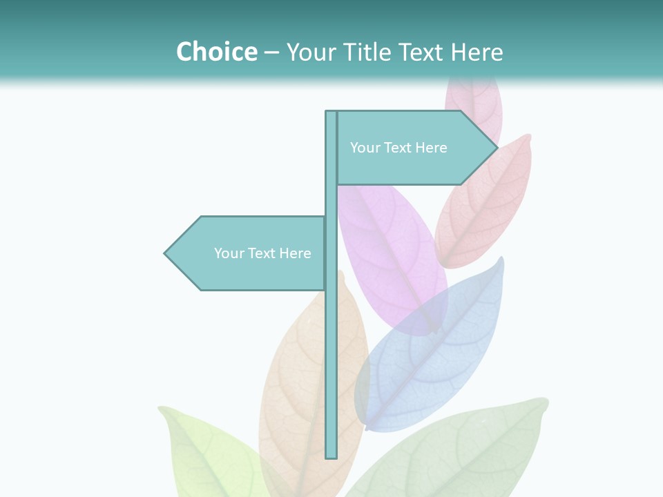 A Colorful Leaf Powerpoint Presentation PowerPoint Template