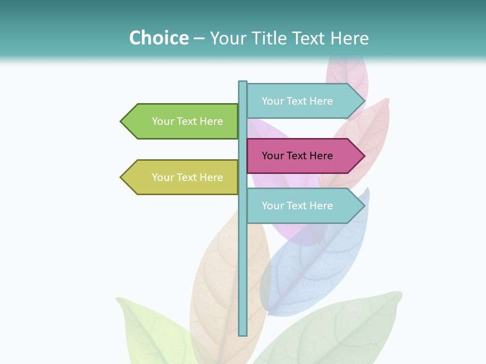 A Colorful Leaf Powerpoint Presentation PowerPoint Template