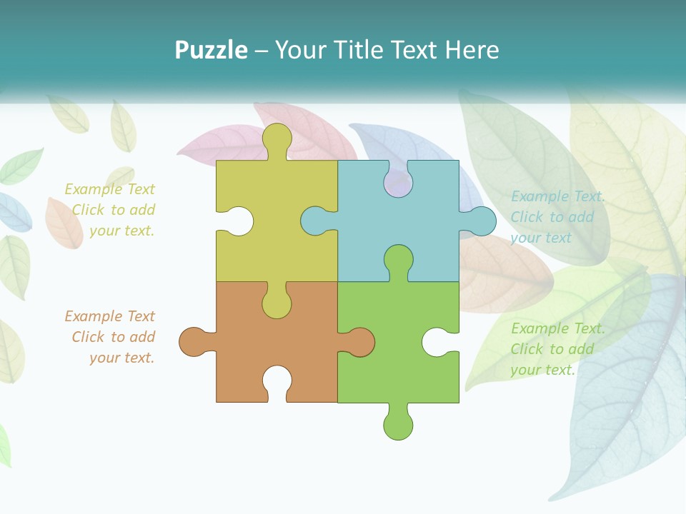 A Colorful Leaf Powerpoint Presentation PowerPoint Template