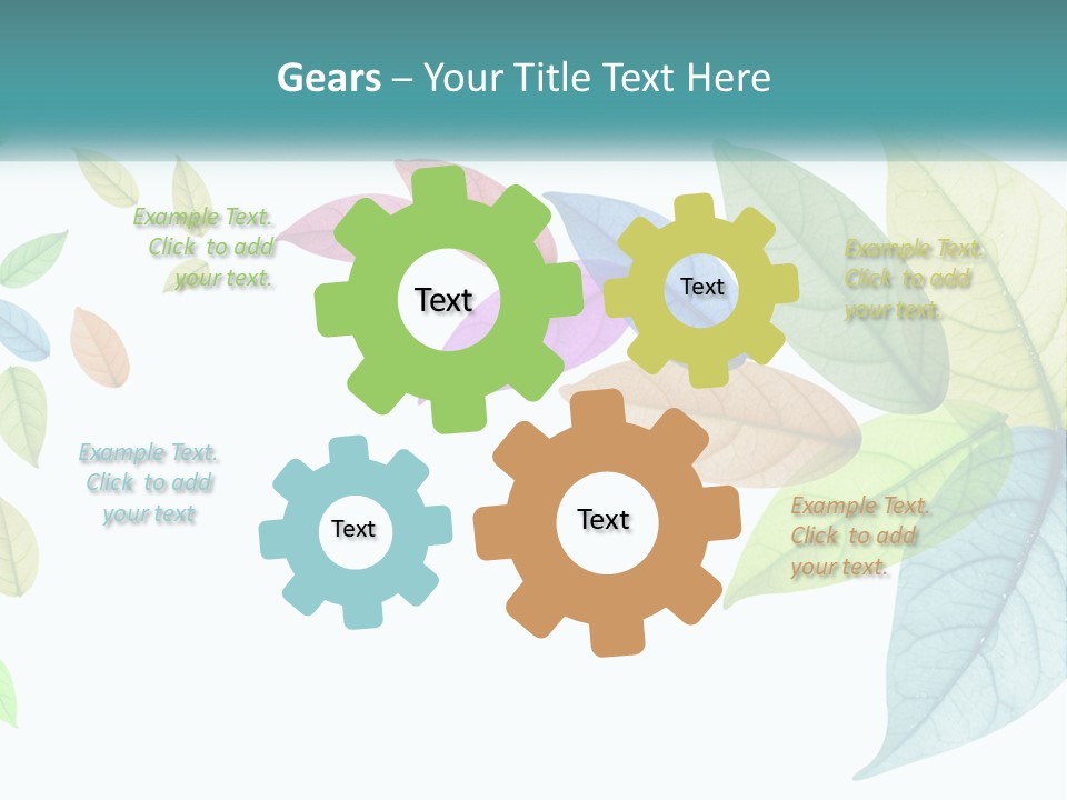 A Colorful Leaf Powerpoint Presentation PowerPoint Template