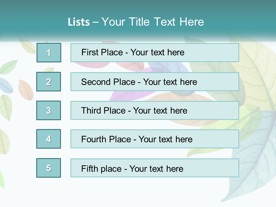 A Colorful Leaf Powerpoint Presentation PowerPoint Template