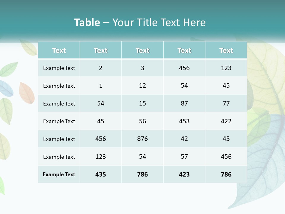 A Colorful Leaf Powerpoint Presentation PowerPoint Template
