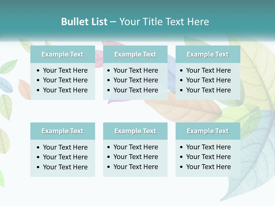 A Colorful Leaf Powerpoint Presentation PowerPoint Template