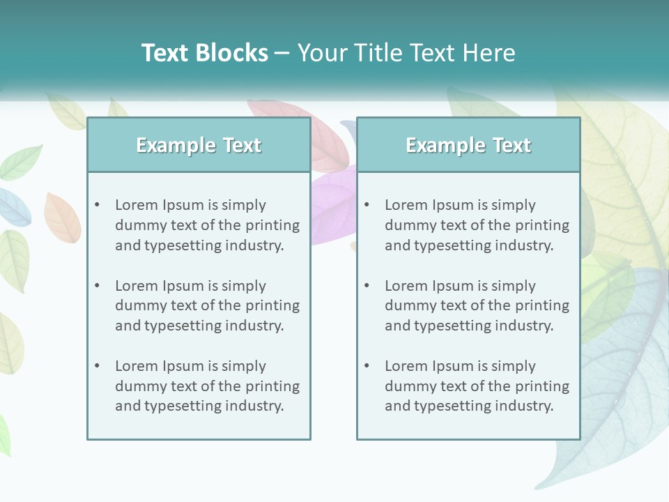 A Colorful Leaf Powerpoint Presentation PowerPoint Template