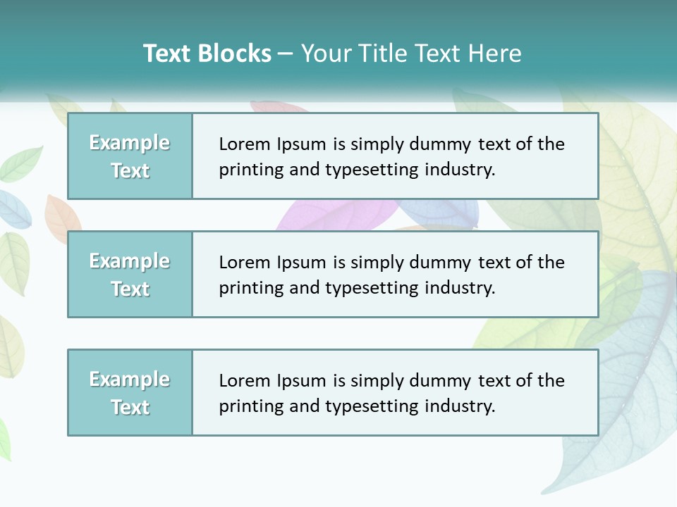 A Colorful Leaf Powerpoint Presentation PowerPoint Template