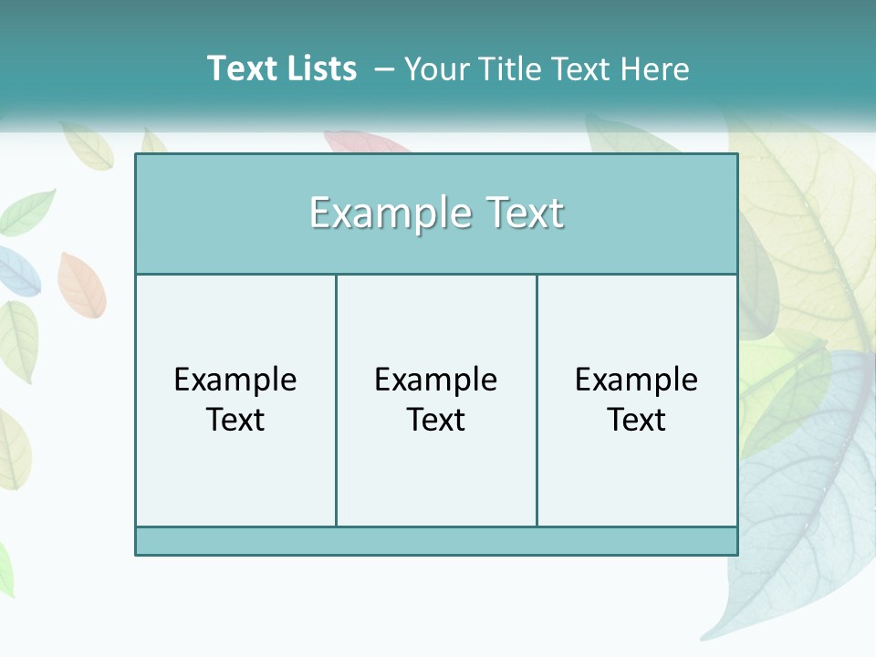 A Colorful Leaf Powerpoint Presentation PowerPoint Template