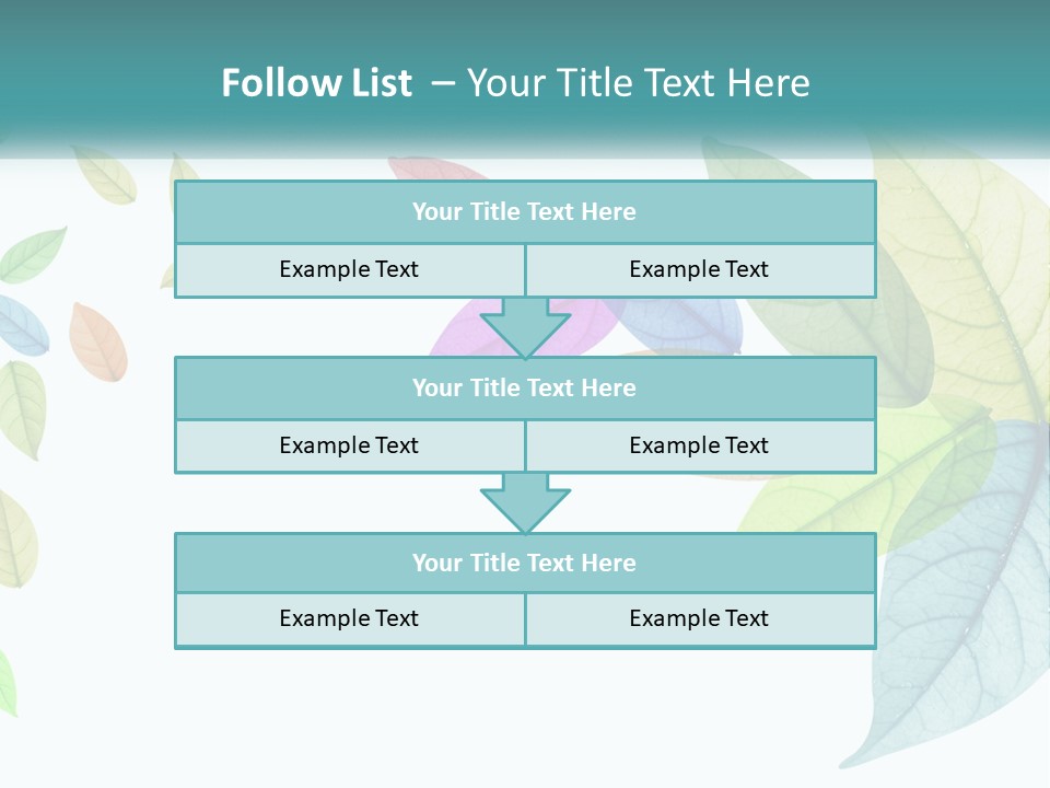 A Colorful Leaf Powerpoint Presentation PowerPoint Template