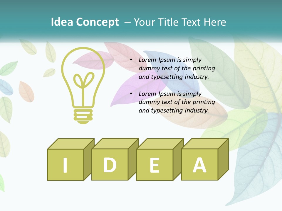 A Colorful Leaf Powerpoint Presentation PowerPoint Template
