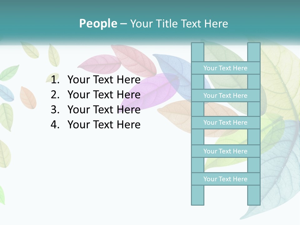 A Colorful Leaf Powerpoint Presentation PowerPoint Template