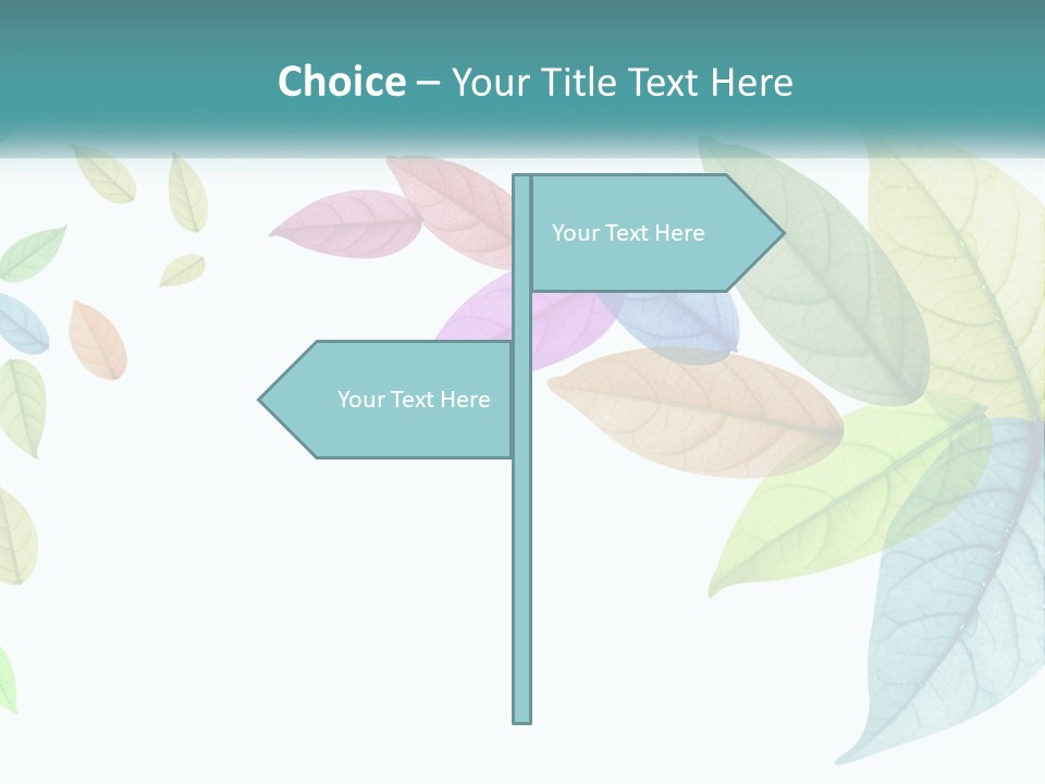 A Colorful Leaf Powerpoint Presentation PowerPoint Template