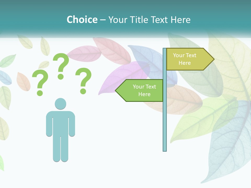 A Colorful Leaf Powerpoint Presentation PowerPoint Template