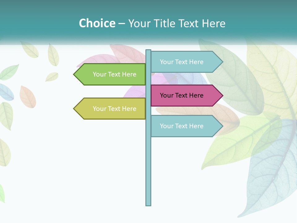A Colorful Leaf Powerpoint Presentation PowerPoint Template