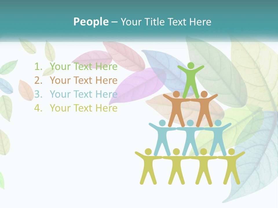 A Colorful Leaf Powerpoint Presentation PowerPoint Template