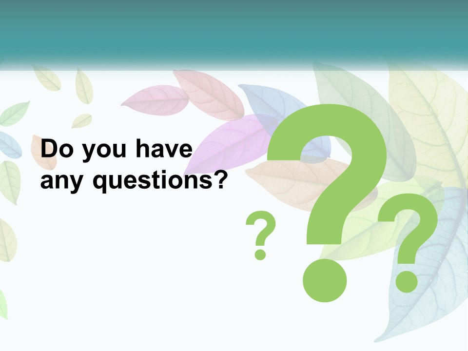 A Colorful Leaf Powerpoint Presentation PowerPoint Template