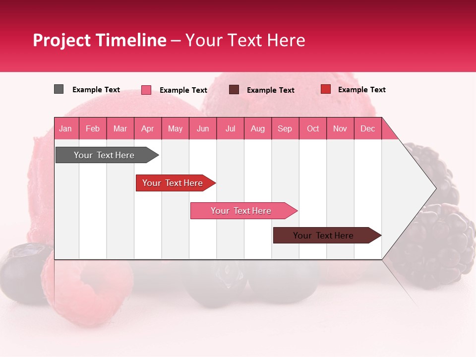 A Scoop Of Ice Cream Surrounded By Berries And Raspberries PowerPoint Template