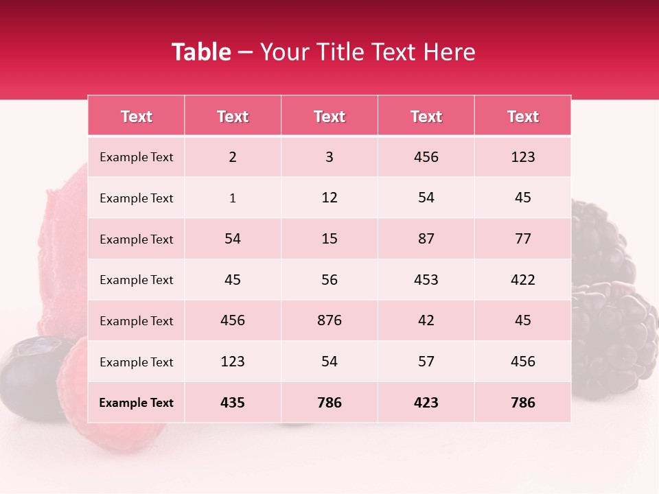 A Scoop Of Ice Cream Surrounded By Berries And Raspberries PowerPoint Template