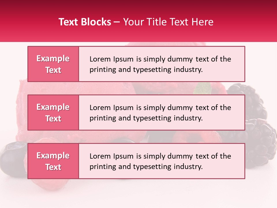 A Scoop Of Ice Cream Surrounded By Berries And Raspberries PowerPoint Template