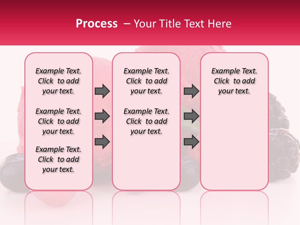 A Scoop Of Ice Cream Surrounded By Berries And Raspberries PowerPoint Template
