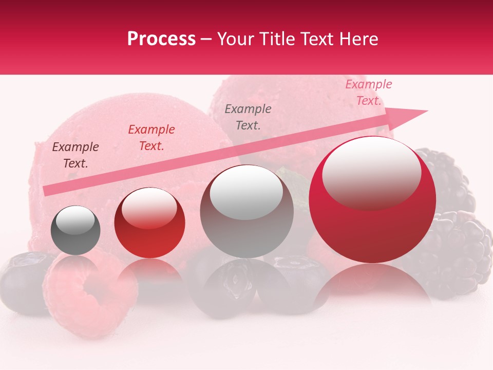 A Scoop Of Ice Cream Surrounded By Berries And Raspberries PowerPoint Template