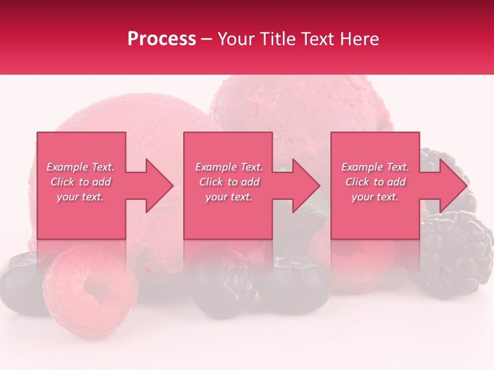 A Scoop Of Ice Cream Surrounded By Berries And Raspberries PowerPoint Template