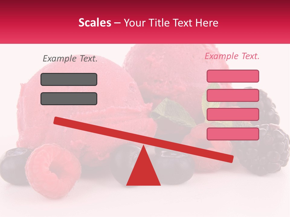 A Scoop Of Ice Cream Surrounded By Berries And Raspberries PowerPoint Template