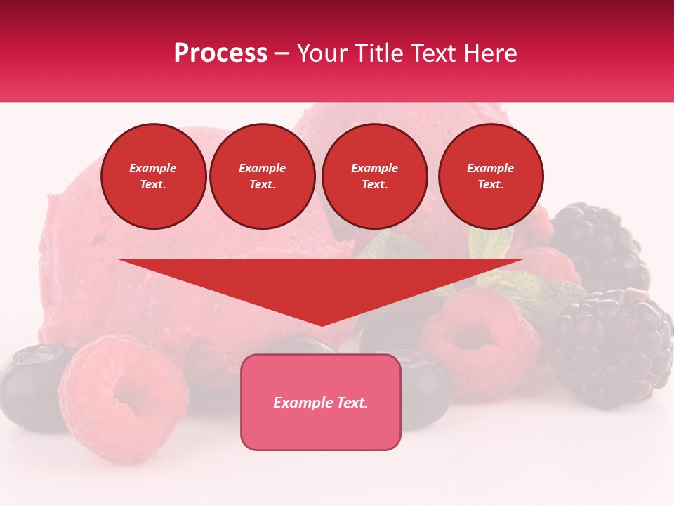 A Scoop Of Ice Cream Surrounded By Berries And Raspberries PowerPoint Template